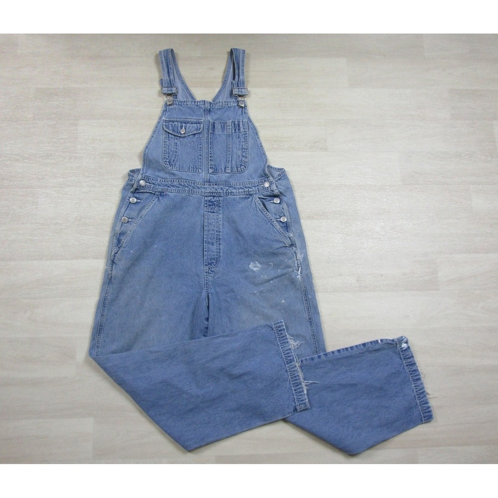 Vintage Y2K‎ Gap Denim Bib Overalls Womens Size (M) Workwear Baggy Distressed